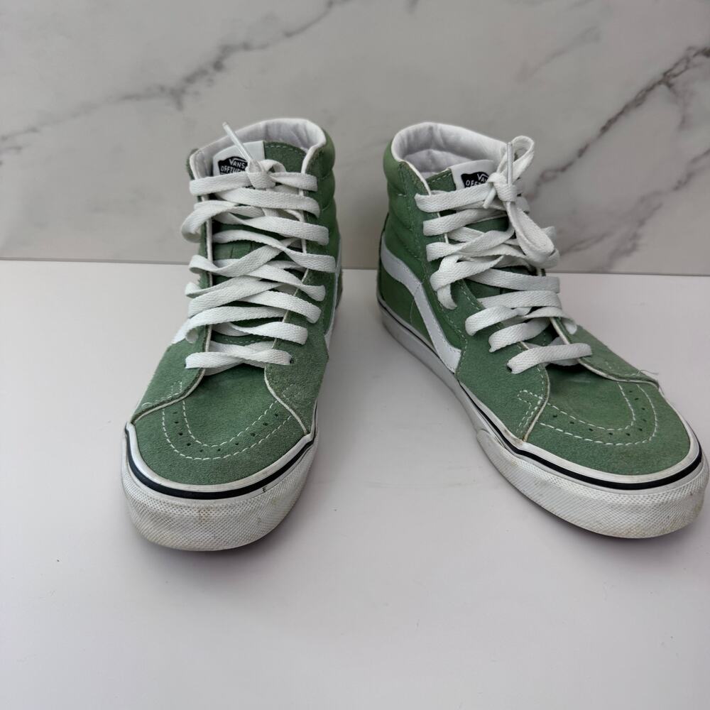 Vans Womens Sk8 HI Sneaker Size 6 Jazz Stripe Casual Classic Shale Green